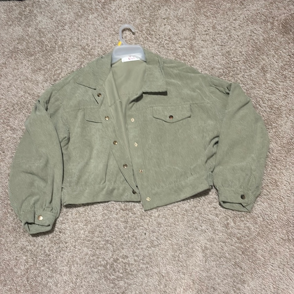 Corduroy sage green jacket